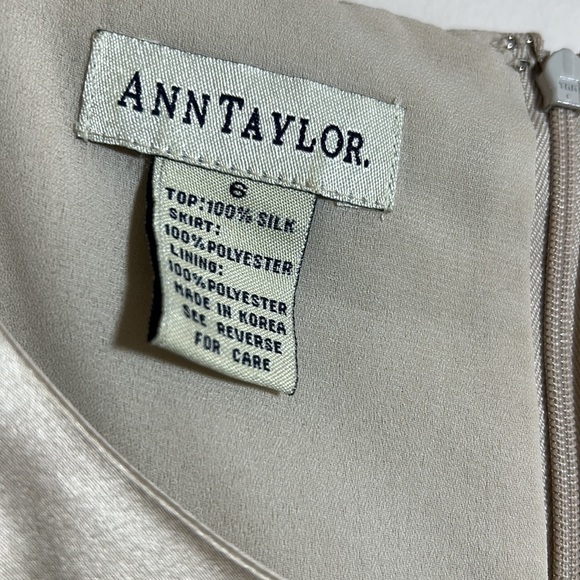 (6) VINTAGE silk blend dress Ann Taylor worn once on cruise. In garment bag - Picture 8 of 14